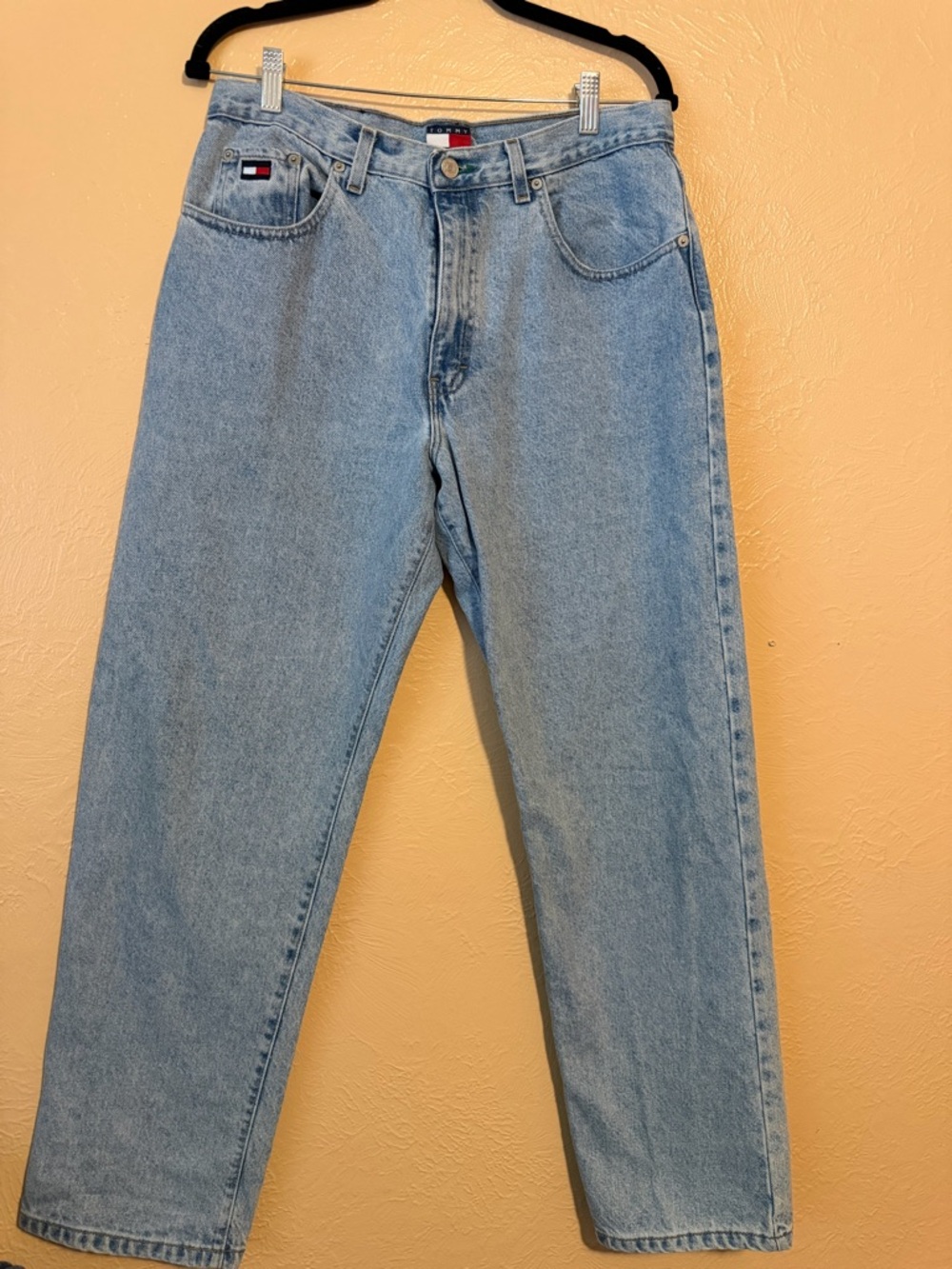 1990s Tommy Hilfiger light-wash straight-leg jeans